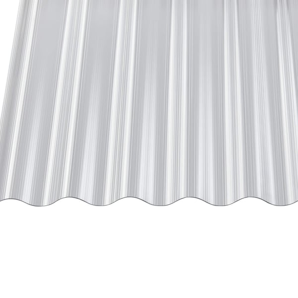 Polycarbonaat golfplaat 1,40 mm helder, Scobalit, van bovenaf met doorlopend golfprofiel 76/18