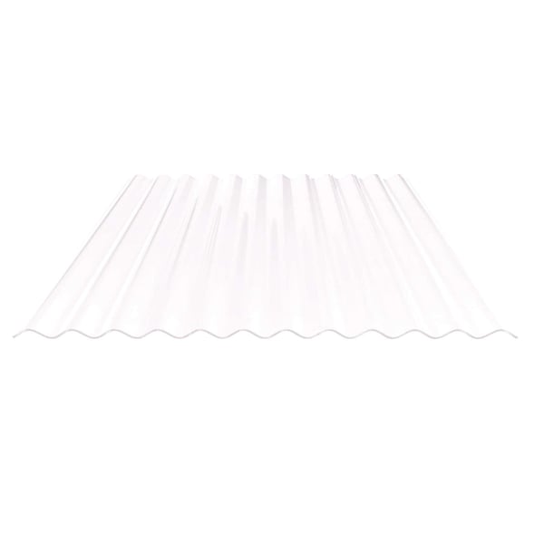 Polycarbonaat golfplaat 76/18, 0,90 mm, opaal wit, vrijstaand met 10 golven