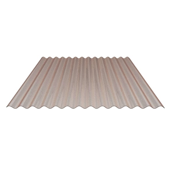Polycarbonaat golfplaat 76/18, 2,80 mm, brons, vrijstaand