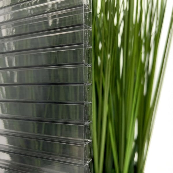 Polycarbonaat kanaalplaat | 16 mm | Profiel A4 | Voordeelpakket | Plaatbreedte 98 cm | Grafiet | X-Structuur | Breedte 7,12 m | Lengte 2,00 m
