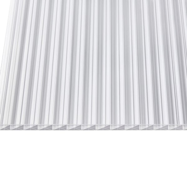 Polycarbonaat kanaalplaat | 16 mm | Profiel A4 | Voordeelpakket | Plaatbreedte 1,20 m | Helder | X-Structuur | Breedte 4,97 m | Lengte 6,00 m
