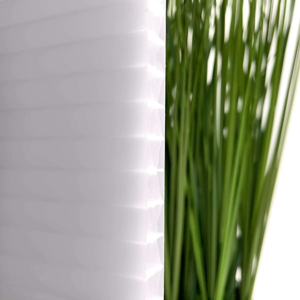 Polycarbonaat kanaalplaat | 16 mm | Profiel A4 | Voordeelpakket | Plaatbreedte 98 cm | Opaal wit | X-Structuur | Breedte 5,10 m | Lengte 2,00 m