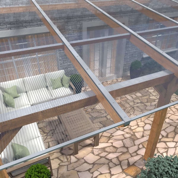 Polycarbonaat kanaalplaat | 16 mm | Profiel DUO | Voordeelpakket | Plaatbreedte 1,20 m | Helder | Breedte 11,13 m | Lengte 4,00 m