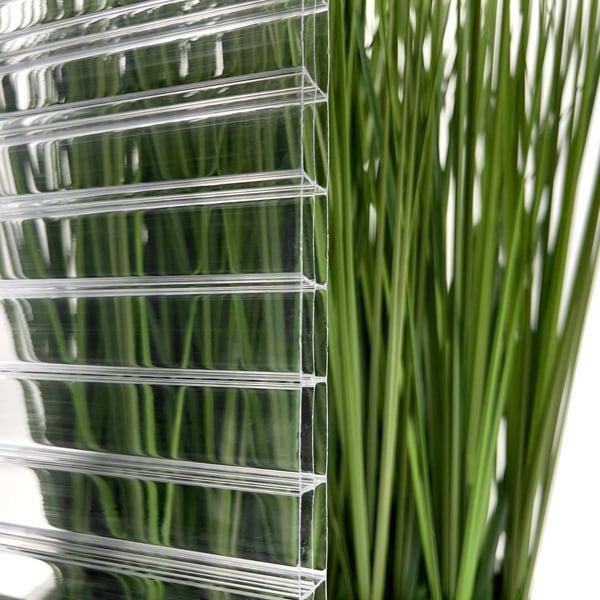 Polycarbonaat kanaalplaat | 16 mm | Profiel DUO | Voordeelpakket | Plaatbreedte 98 cm | Helder | Breedte 3,09 m | Lengte 2,50 m