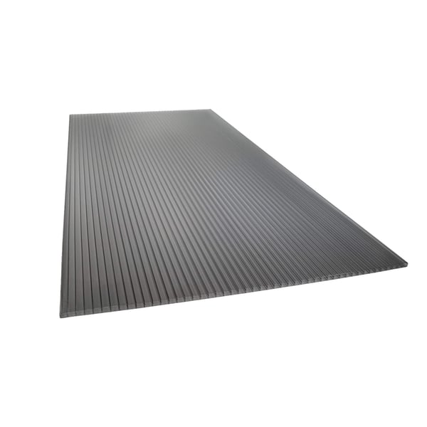 Polycarbonaat kanaalplaat | 16 mm | Profiel DUO | Voordeelpakket | Plaatbreedte 98 cm | Antracietgrijs | Novalite | Breedte 4,10 m | Lengte 3,00 m