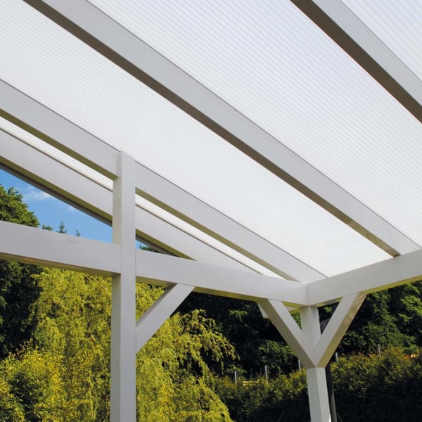 Polycarbonaat kanaalplaat | 16 mm | Profiel DUO | Voordeelpakket | Plaatbreedte 98 cm | Opaal wit | Breedte 5,11 m | Lengte 3,00 m