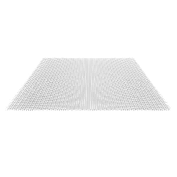 Polycarbonaat kanaalplaat | 16 mm | Profiel DUO | Voordeelpakket | Plaatbreedte 1,20 m | Helder | X-Structuur | Breedte 6,21 m | Lengte 2,00 m