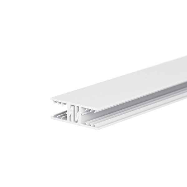 Detail van een wit koppelprofiel voor 16 mm polycarbonaat lichtplaten
