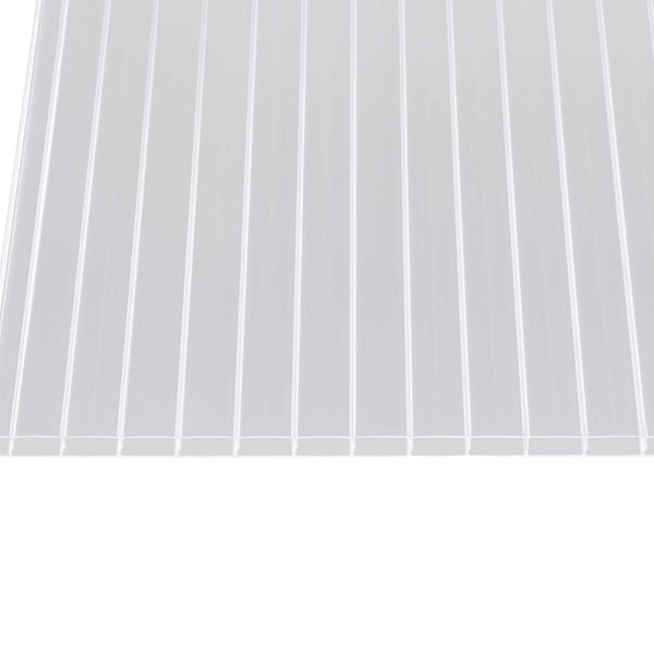 Polycarbonaat dubbelwandige plaat 16 mm, helder, bovenaanzicht van de transparante plaat