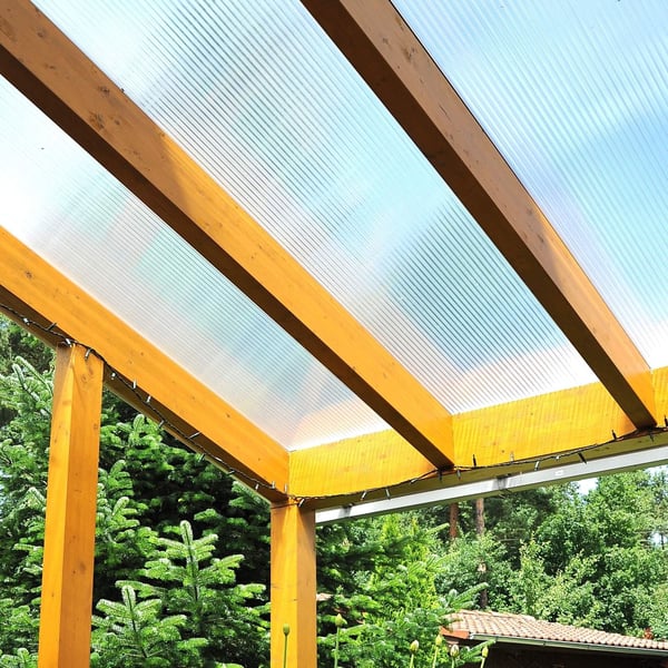 Polycarbonaat kanaalplaat | 16 mm | Breedte 98 cm | Helder | Blueline | 3,00 m