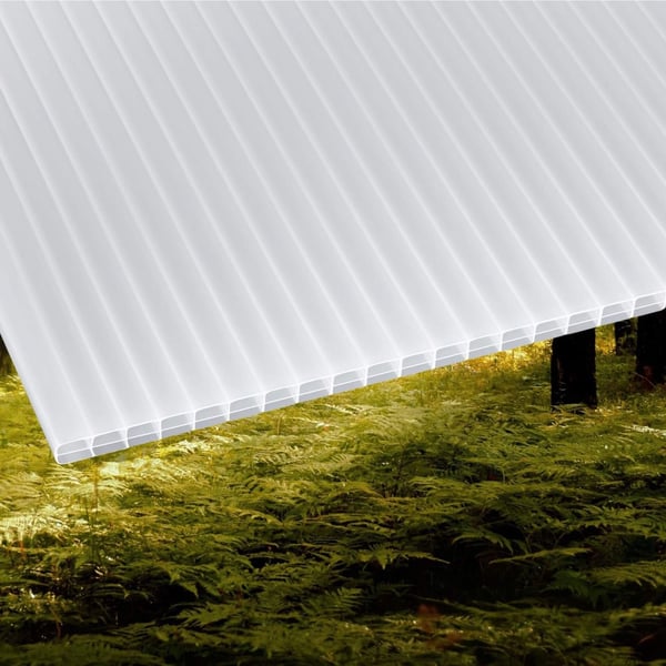 Polycarbonaat kanaalplaat | 16 mm | Breedte 98 cm | Opaal wit | Blueline | 3,00 m