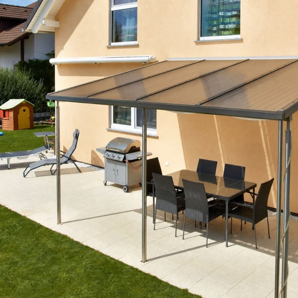 Polycarbonaat kanaalplaat | 16 mm | Breedte 98 cm | Brons | UV-wering 2-zijdig | 4,50 m