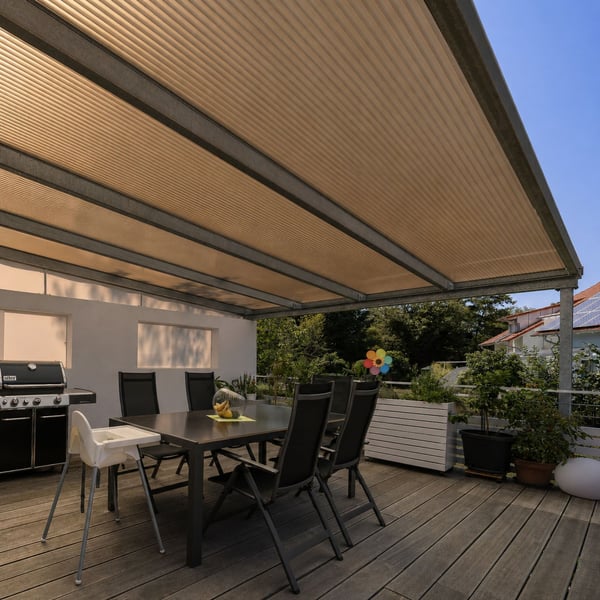 Polycarbonaat kanaalplaat | 16 mm | Breedte 98 cm | Brons | UV-wering 2-zijdig | 4,50 m