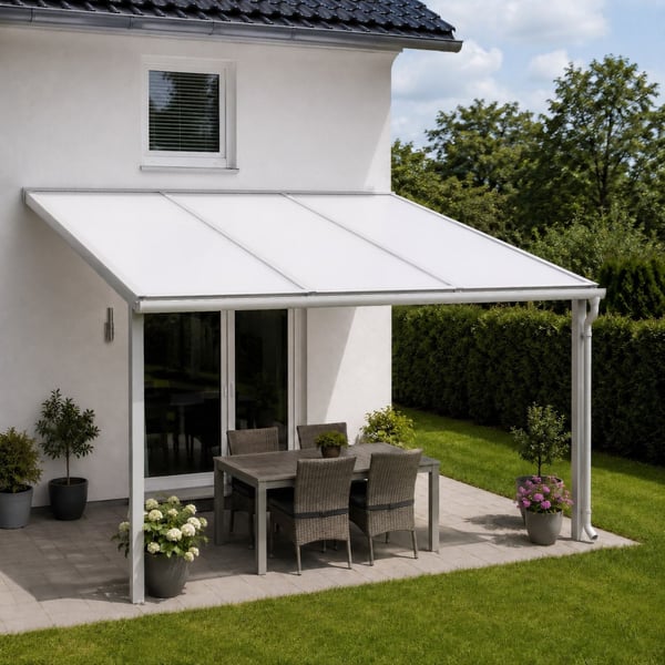 Polycarbonaat kanaalplaat | 16 mm | Breedte 1,20 m | Opaal wit | X-Structuur | 2,50 m