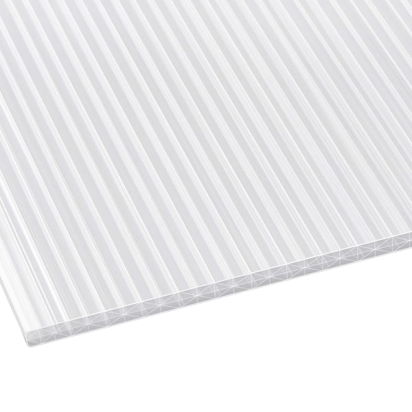 Polycarbonaat kanaalplaat | 16 mm | Breedte 98 cm | Opaal wit | X-Structuur | 3,00 m