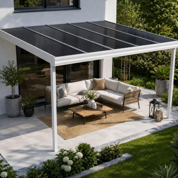 Polycarbonaat kanaalplaat | 16 mm | Breedte 98 cm | Antracietgrijs | Novalite | 4,50 m