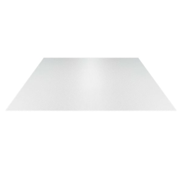 Polycarbonaat kanaalplaat 4,5 mm, helder, vrijstaand, bovenaanzicht