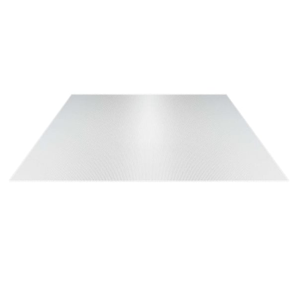 Polycarbonaat kanaalplaat 6 mm, helder, vrijstaand, bovenaanzicht