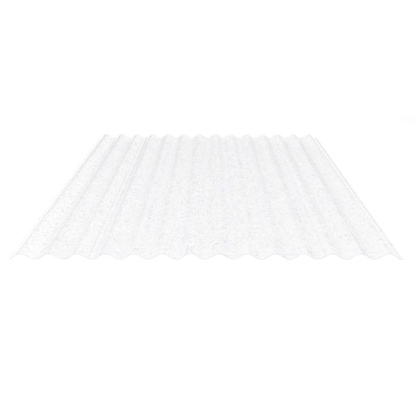 Helder polyester golfplaat van 0,80 mm dikte, hoofdansicht op een witte achtergrond
