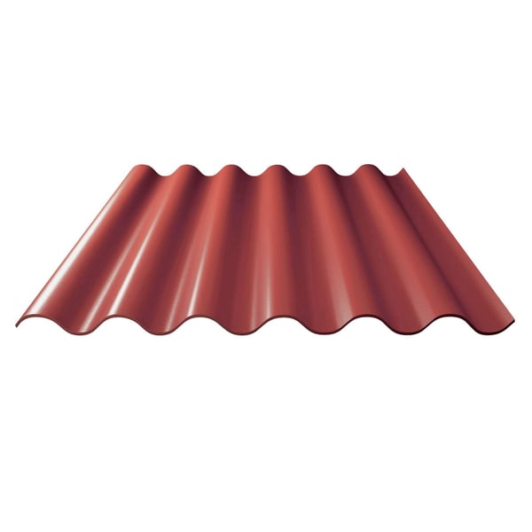 Stabipol polyester lichtplaat golf 177/51, 1,80 mm, terracotta, hoofdaanzicht