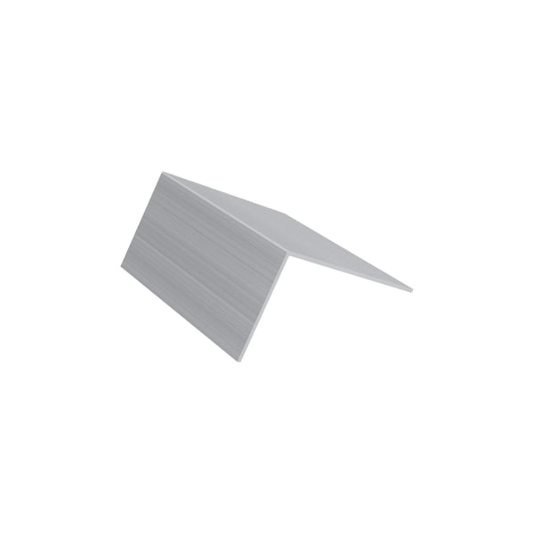 Remhoek van blank aluminium, schuin, hoofdaanzicht