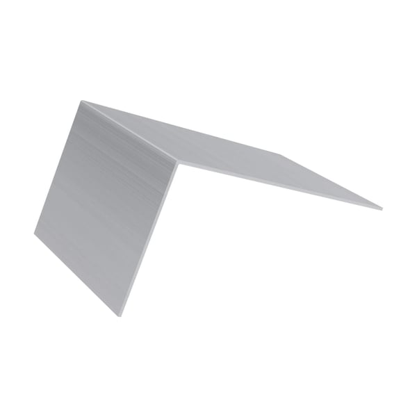 Remhoek van blank aluminium, gebogen, hoofdweergave