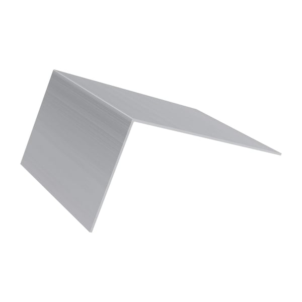 Remhoek van blank aluminium, VLF, voor 16 mm platen in Zevener roede, hoofdaanzicht