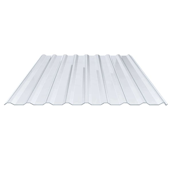 PVC damwandplaat 1,40 mm, licht blauw getint, bovenaanzicht