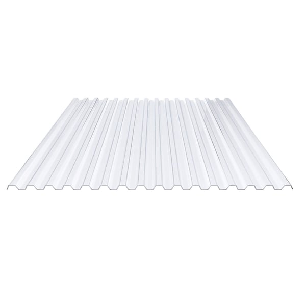 PVC damwandplaat | 70/18 | Voordeelpakket | 1,30 mm | Helder, licht blauw getint | Breedte 8,41 m | Lengte 3,00 m