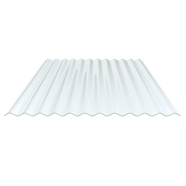 PVC golfplaat 76/18, 1,30 mm, helder, vrijstaand