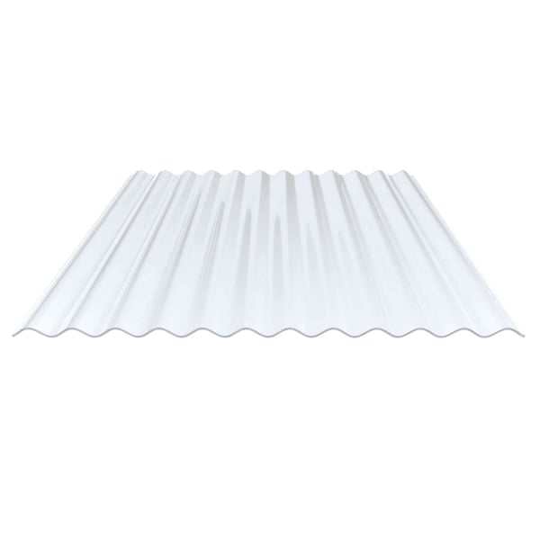 PVC golfplaat 76/18, 1,30 mm, helder blauw getint, hoofdaanzicht vrijstaand