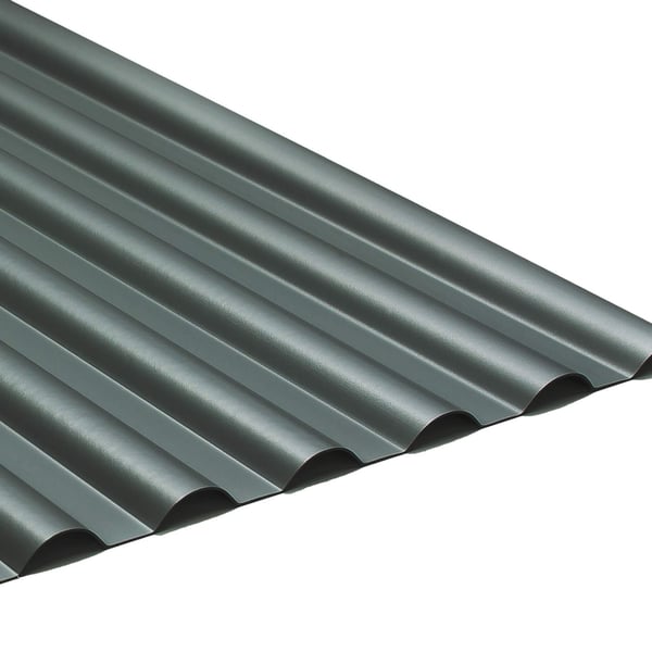 PVC profielplaat SINTRA 77/18 Antraciet-Metallic, detail van de golfstructuur