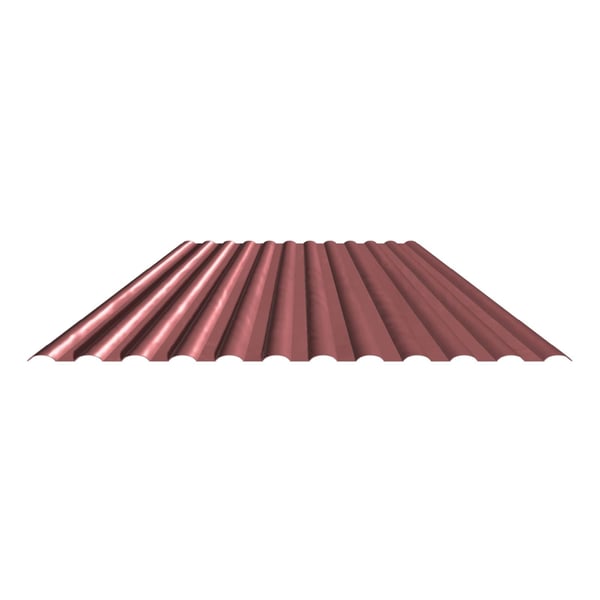 PVC profielplaat SINTRA 77/18 Rood-Metallic, 1,20 mm dikte, vrijstaand van voren