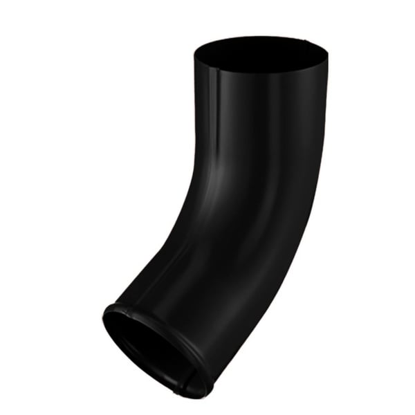 Afvoerbuisuitloop van staal, gitzwart RAL 9005, met 50 µm polyurethaan coating, hoofdweergave