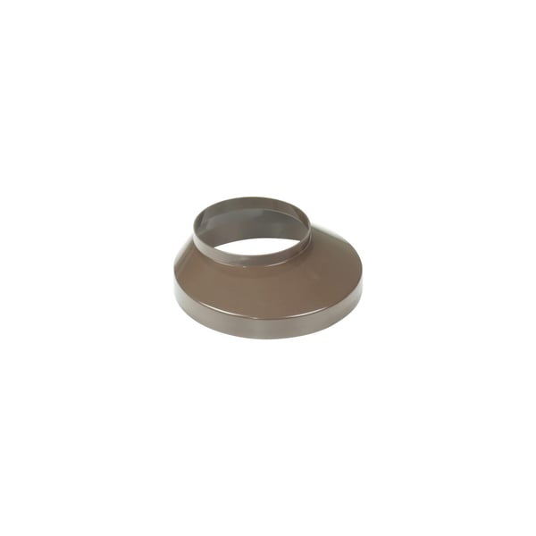 Standbuiskap van bruin PVC, conisch toelopend, hoofdweergave