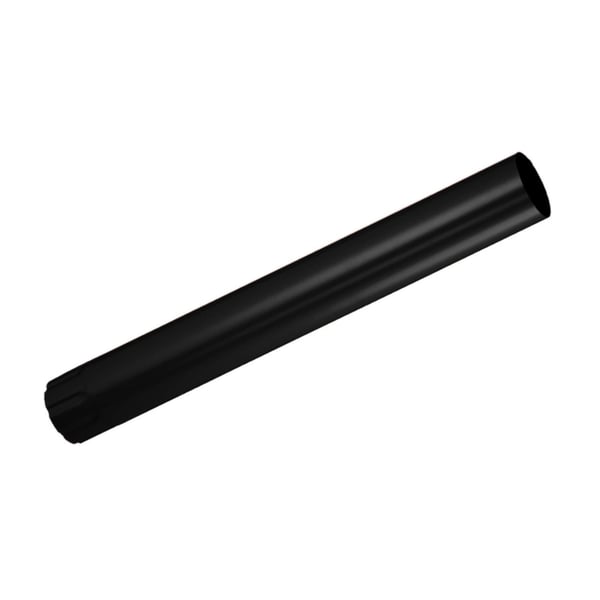 Regenpijp van staal, Gitzwart RAL 9005, 50 µm polyurethaan coating, hoofdaanzicht