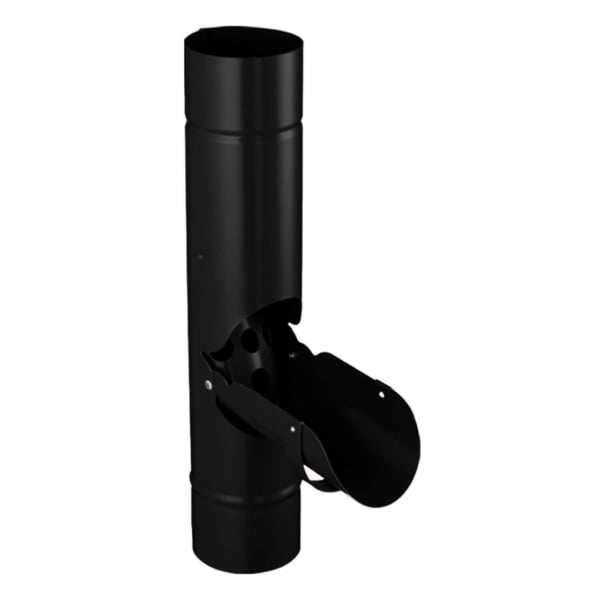 Regenwateropvanger van staal, Gitzwart RAL 9005, 50 µm polyurethaan coating, hoofdweergave