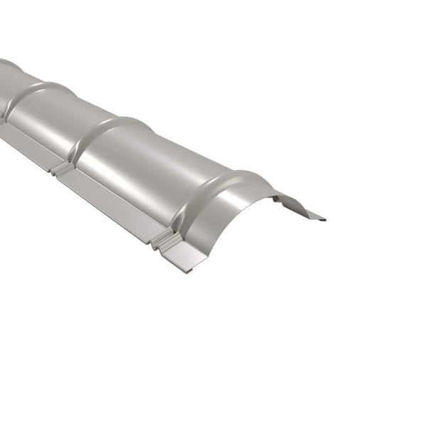 Nokvorst halfrond, 1,86 m, lichtgrijs (RAL 7035), 0,50 mm staal, 25 µm polyestercoating