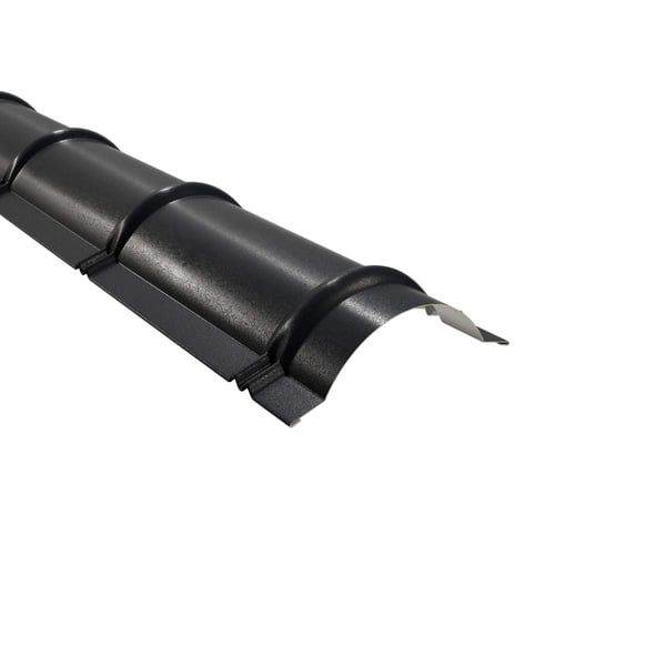 Nokvorst halfrond, donkergrijs, 0,50 mm staal met matpolyester coating, hoofdweergave
