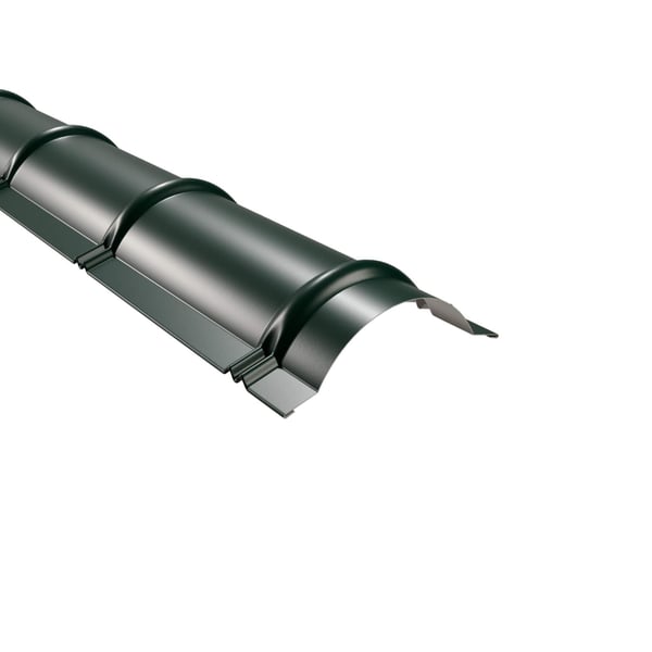 Nokvorst halfrond mosgroen (RAL 6005) van 0,50 mm staal met 60 µm Puramid-coating