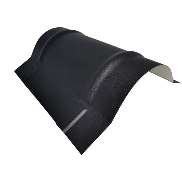 Nokvorst halfrond klein, antracietgrijs, 0,50 mm staal met PURLAK-coating, hoofdaanzicht