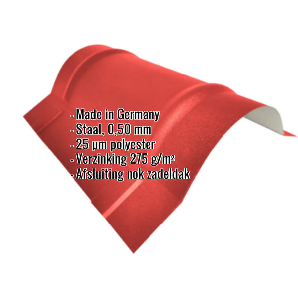 Nokvorst halfrond klein Koraalrood, 0,50 mm staal, met ingebedde productdetails