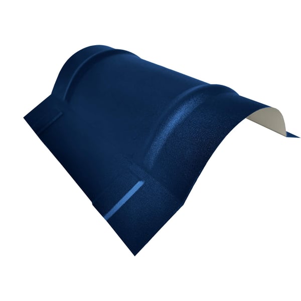 Nokvorst halfrond klein, 0,50 mm staal, RAL 5010 Gentiaanblauw, 25 µm polyester
