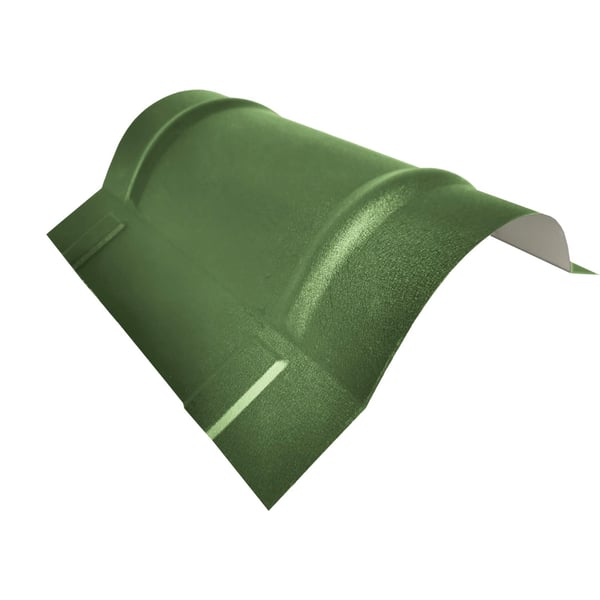 Nokvorst halfrond klein van staal 0,50 mm in Resedagroen, 25 µm polyestercoating