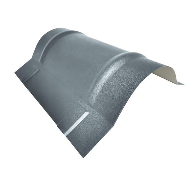Nokvorst halfrond klein van staal, Pelsgrijs (RAL 7000), 0,50 mm, 25 µm polyestercoating