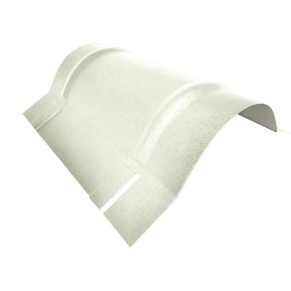Nokvorst halfrond klein, Grijswit RAL 9002, 0,50 mm staal, vrijstaand