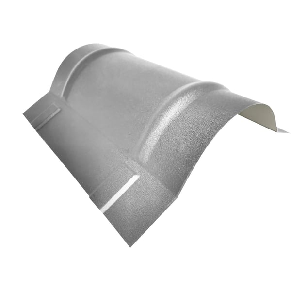 Nokvorst halfrond klein, 0,50 mm staal, Zilver-Metallic RAL 9006, 25 µm polyester coating