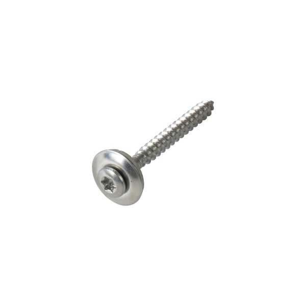 RVS schroef blank, met schotelkop en Torx-aandrijving, voor afstandhouders op houtconstructie