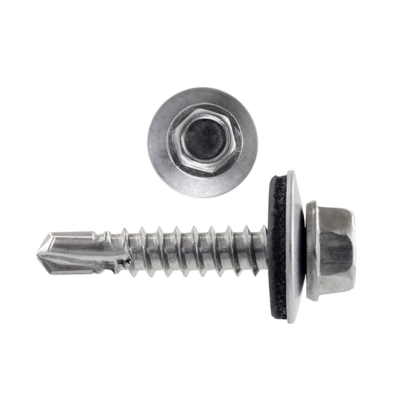 RVS schroeven | Voor montage dal op houten constructie | 4,8 x 35 mm D14 | Grafietzwart