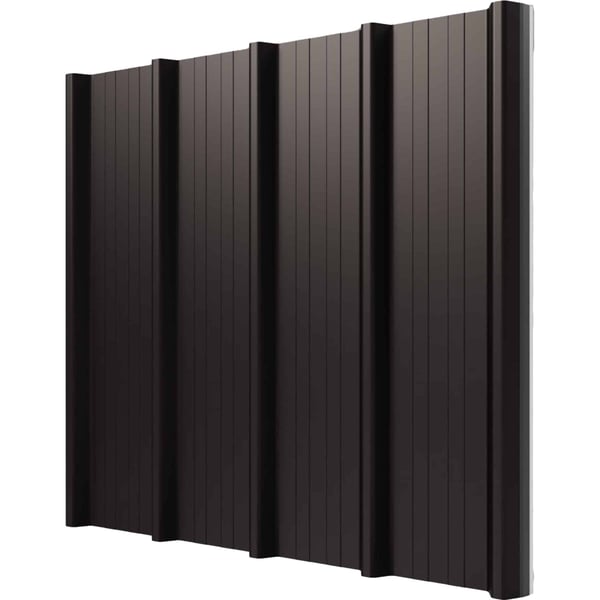 Sandwichpaneel ECO 1000-30 dak, RAL 8019, verticaal staand, profielaanzicht